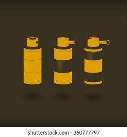 spray bottle vector set