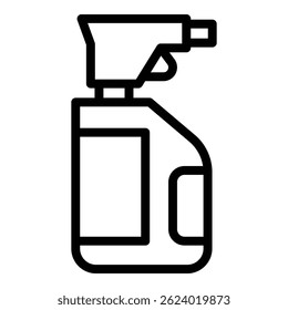 Ícone da janela do frasco de spray. Contorno Pulverizar ícone do vetor da janela do frasco para web design isolado no fundo branco