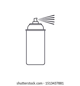 Spray can black icon. Vector illustration