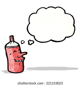 personaje de caricatura de spray can