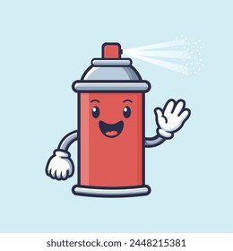 
Spray can cartoon character illustration