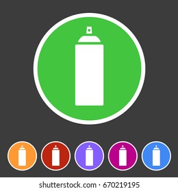 spray can color Icon icon flat web sign symbol logo label