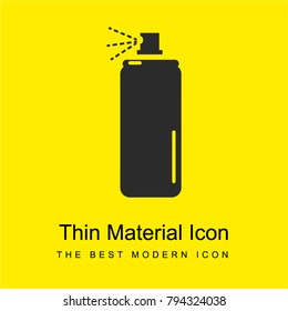 Spray can container bright yellow material minimal icon or logo design