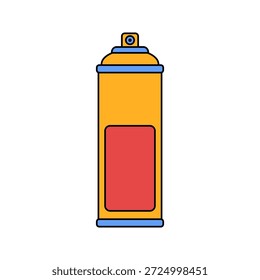 Spray Can Flat design recipiente de aerossol simbolizando a coloração ideal para projetos de arte e decoração de superfície.