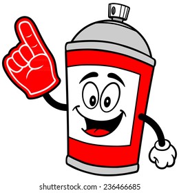 Spray Can  with Foam Finger