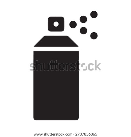 Spray Can Icon – Black and White Silhouette
