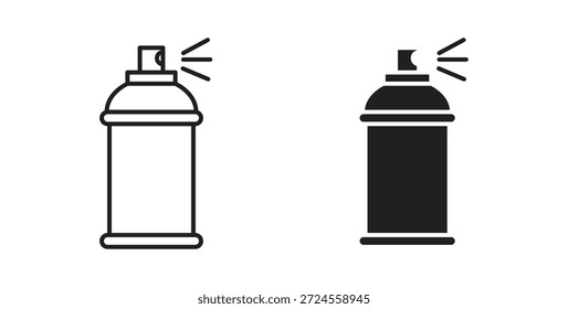 Spray can icon in doodle and stroke style.
