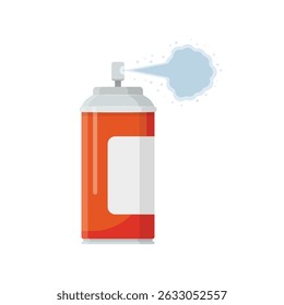 Spray can icon in flat style. Aerosol bottle vector illustration on isolated background. Gas container sign business concept.