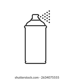 Spray can icon in flat style. Aerosol bottle vector illustration on isolated background. Gas container sign business concept.