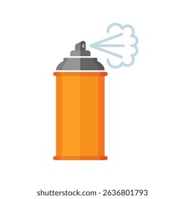 Spray can icon in flat style. Aerosol bottle vector illustration on isolated background. Gas container sign business concept.