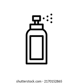 Spray Can Icon. Line Art Style Design Isolated On White Background