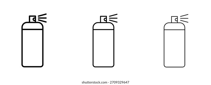 Spray puede icono de signo de estilo lineal para el concepto móvil y el Diseño web.