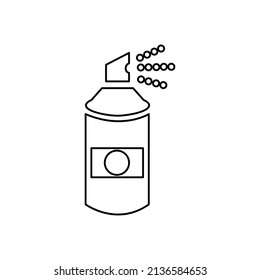 spray can icon with paint, vector illustration