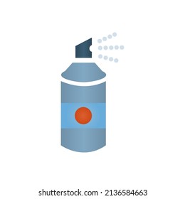 Spray-Dose-Symbol mit Farbe, Vektorgrafik