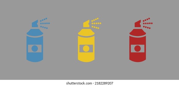 Spray-Dose-Symbol mit Farbe, Vektorgrafik