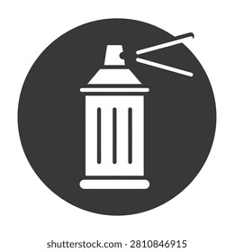 Spray can icon representing urban art and vandalism culture symbolizing creativity