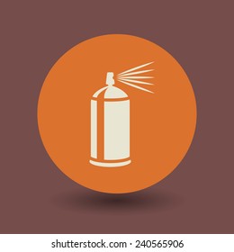 Spray can icon or sign, vector illustration