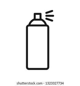 Spray can icon. Stroke outline style. Line vector. Isolate on white background.