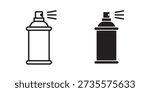 Spray can icons Concepts. black solid and line stroke designs for web and app use