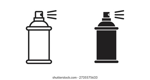 Spray can icons Concepts. black solid and line stroke designs for web and app use