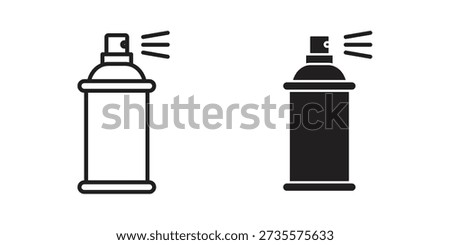Spray can icons Concepts. black solid and line stroke designs for web and app use