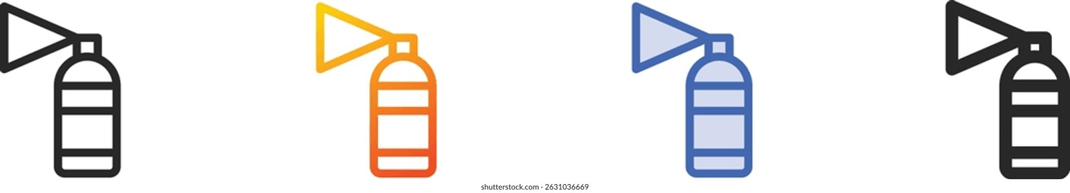 spray can icon.Thin Linear, Gradient, Blue Stroke and bold Style Design Isolated On White Background