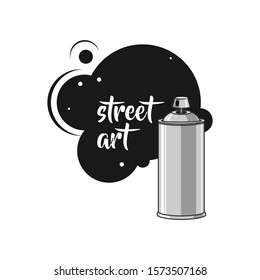 Spray can, isolated background vector illustration