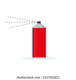 spray can isolated on white background. Vector illustration in a flat style.Eps 10