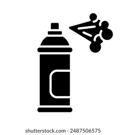 Spray can line icon. Aerosol, paint, graffiti, spray paint, canister, chemical, art, urban, street art, pressurized container, painting, propellant, spray can, aerosol, chemical