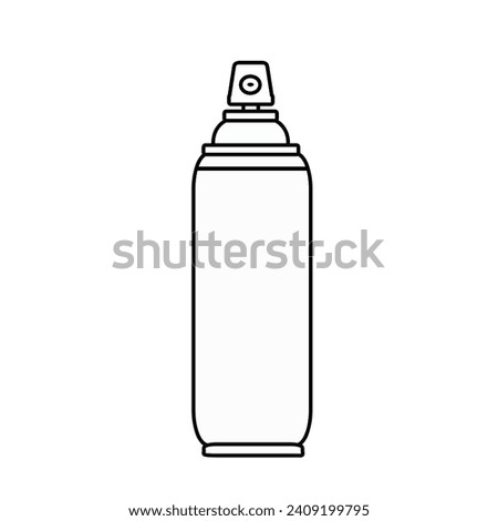 Spray can line icon isolated on white background.