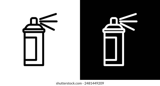 Spray can line icon vector illustration set.