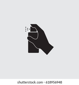 Spray Can On The Hand Icon