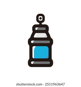 Spray can outline icon for graphic design, apps and websites