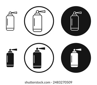 Spray can outlined icon vector collection.