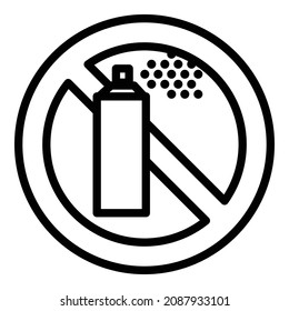 Spray kann ein farbiges, flaches Symbol einzeln auf weißem Hintergrund