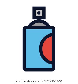 Spray Can. Simple Vector Color Icon.