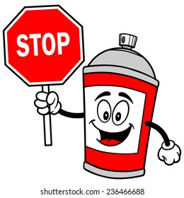 Spray Can  with Stop Sign