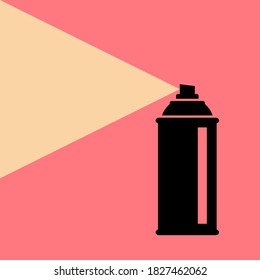Spray can vector icon, retro color