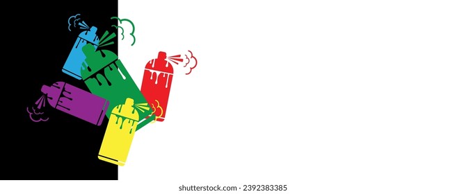 spray cans icon on white background