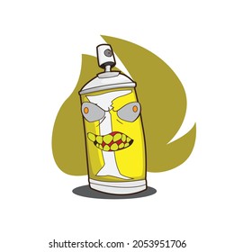 vectores de latas de aerosol. vector de caracteres de latas de aerosol. 
