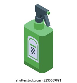 Spray care icon isometric vector. Face beauty. Cosmetic gel