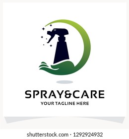 Spray and Care Logo Design Template Inspiration