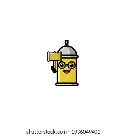 Spray Cartoon Vector Illustration Design. With Outline, Cute, And Simple Style.