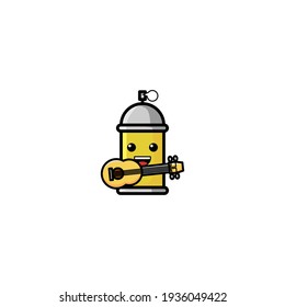 Spray Cartoon Vector Illustration Design. With Outline, Cute, And Simple Style.