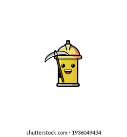 Spray Cartoon Vector Illustration Design. With Outline, Cute, And Simple Style.