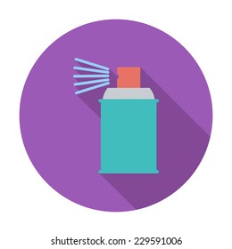 Spray with chemicals. Single flat color icon. Vector illustration.
