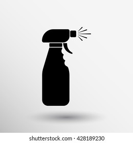Spray cleaner bottle icon product bathroom cleaning