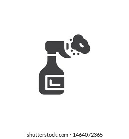 Spray cleaner bottle vector icon. filled flat sign for mobile concept and web design. Dispenser, sprayer glyph icon. Symbol, logo illustration. Vector graphics