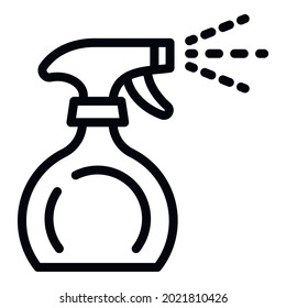 Spray cleaner icon. Outline spray cleaner vector icon for web design isolated on white background