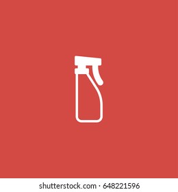 spray cleaner icon. sign design. red background